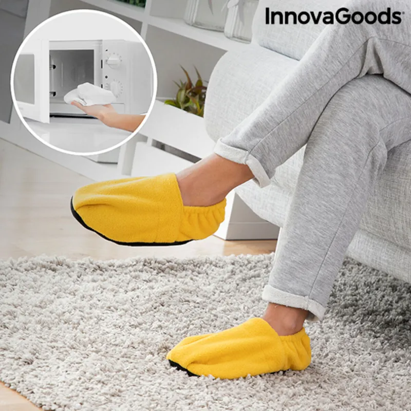 Домашние тапочки с подгоревом в микроволновой печи InnovaGoods Горчица